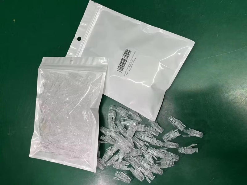 PETECHTOOL RJ45 CAT6 Pass Through 100 Pcs Strain Relief Boots Connectors for Standard CAT6 Ethernet LAN Cable Connector Boot Cover for Various Diameter LAN Cable Clear - Image 5